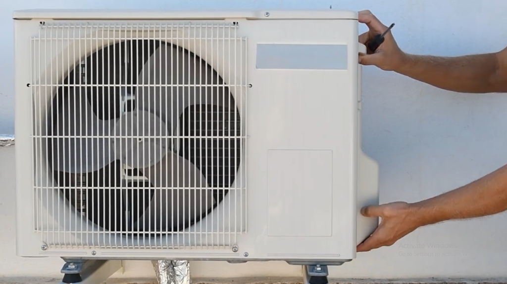 Mini split system installed in a modern home for energy-efficient heating and cooling