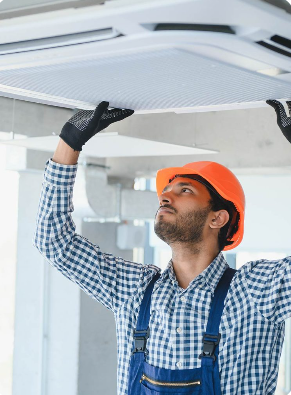New HVAC system being installed in a home