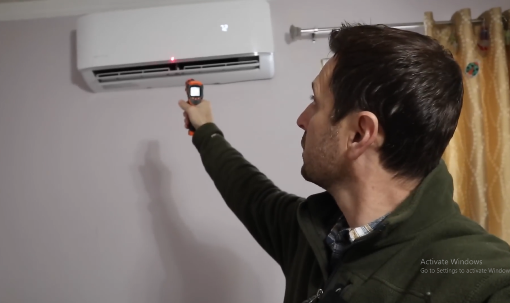 Wall-mounted mini split system providing cooling without ductwork